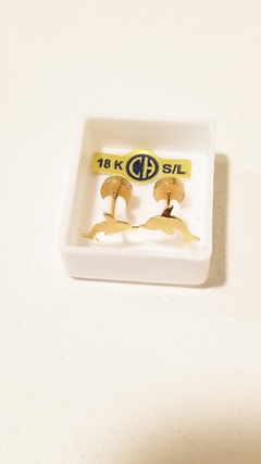 AROS ABRIDORES 18 KT CON TIC LAMINADO DELFIN