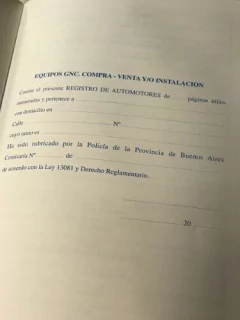 Libro Registro Compra Venta o Locación De Automotores o Embarcaciones 100 Paginas - comprar online