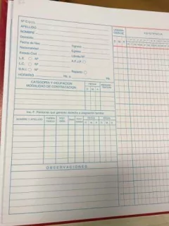 Registro Único De Personal 49 Folios ( Sueldo Y Jornales ) en internet