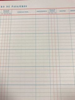 Libro Registro De Pasajeros 300 Páginas - comprar online