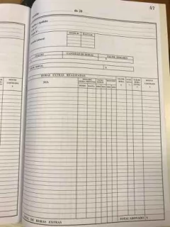 Libro Registro De Horas Extraordinarias 48 Pág - Librería Comercial Fernández SRL