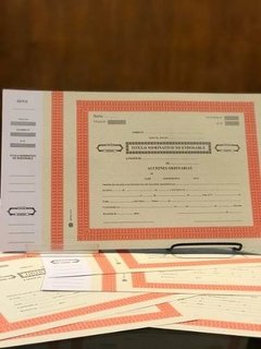 Titulos De Acciones Nominativo No Endosable - tienda online
