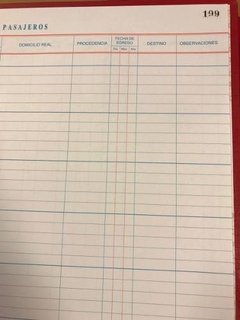 Libro Registro De Pasajeros 300 Páginas - Librería Comercial Fernández SRL