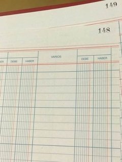 Diario Mayor 17 Cuentas Debe-haber 149 Folios - Librería Comercial Fernández SRL