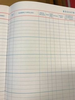 Libro Registro De Pasajeros 40 Páginas Flexible - Librería Comercial Fernández SRL