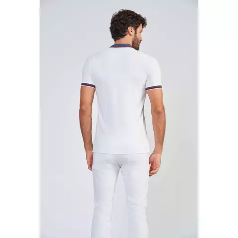 Camiseta Elastano Gola Polo Branca 4052 - Acostamento - comprar online