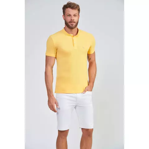 Camiseta Celebration Amarelo Girassol - Gola Padre - Acostamento - Kamarim Patos