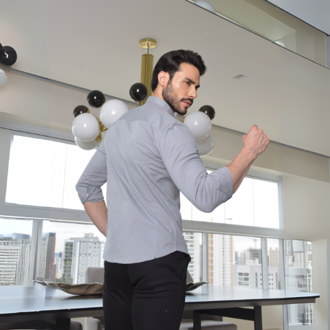 Kit 2 Camisa Office Social Slim M. Longa - Conquest