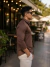 Camisa Basic Slim M. Longa Marrom Café 4010 - Conquest - Kamarim Patos