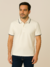 Camiseta Gola Polo Casual Slim Off White - Conquest na internet