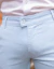 Calça Alfaiataria Skinny Amsterdã Acetinada Azul Neblina - Conquest - comprar online