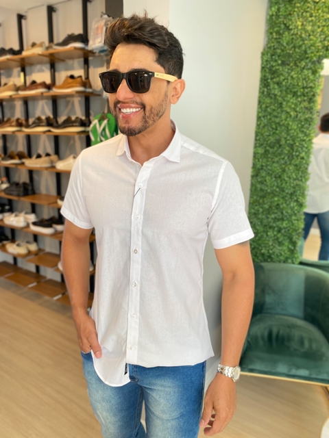 Imagem do Camisa Slim Manga Curta Branca 001 - Conquest