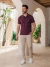 Camiseta Gola Polo Casual Slim Bordo 4035 - Ogochi - Kamarim Patos