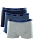 Kit 3 Cuecas Boxer Cotton Marinho / Azul / Cinza - Mash