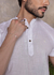 Camisa Bata Linho Slim Branca Gola Padre - Conquest na internet