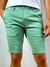 Bermuda Alfaiataria Verde Amazonita Skinny - Zip Off