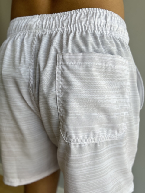 Short Boxer Branco Listrado Cinza 9408 - Ogochi na internet