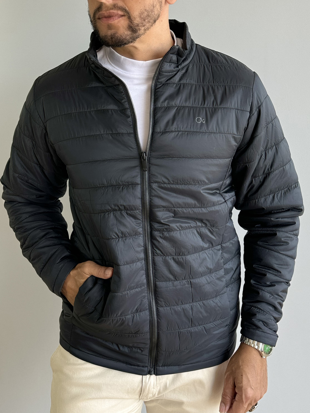 Jaqueta Puffer Preta Essencial 10004 - Ogochi