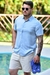 Camisa Vicose Floral Azul Claro 1003 - PCF - Kamarim Patos