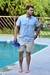 Camisa Vicose Floral Azul Claro 1003 - PCF - comprar online