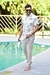 Camisa Vicose Floral Branca 1019 - PCF na internet