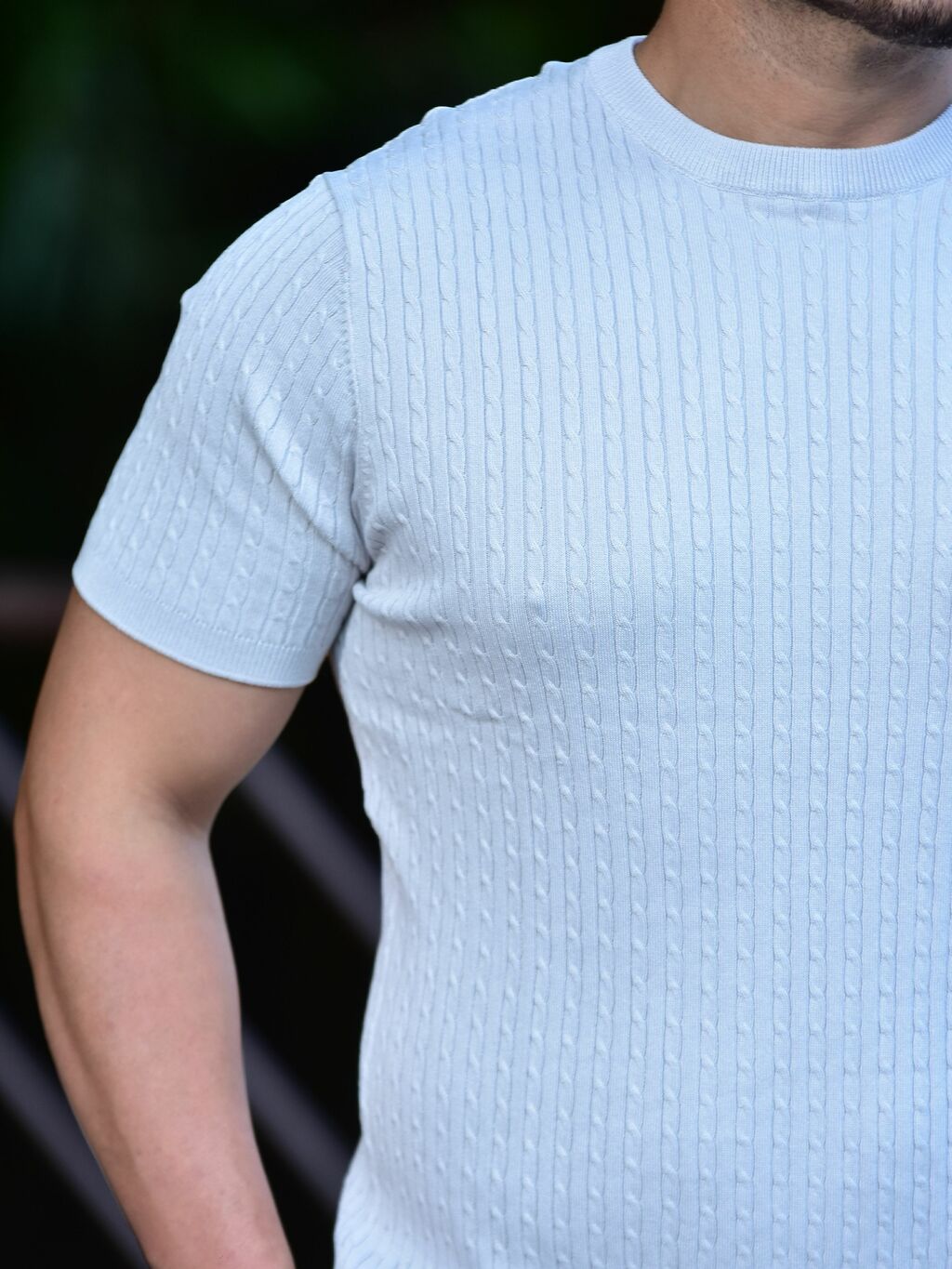 Camiseta Tricot Texturizada Cinza 1051 - Conquest - comprar online