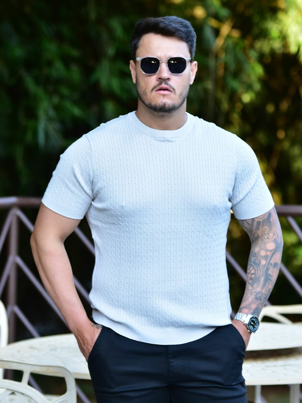 Imagem do Camiseta Tricot Texturizada Cinza 1051 - Conquest