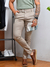 Calça Alfaiataria Skinny Amsterdã Acetinada Caqui - Conquest