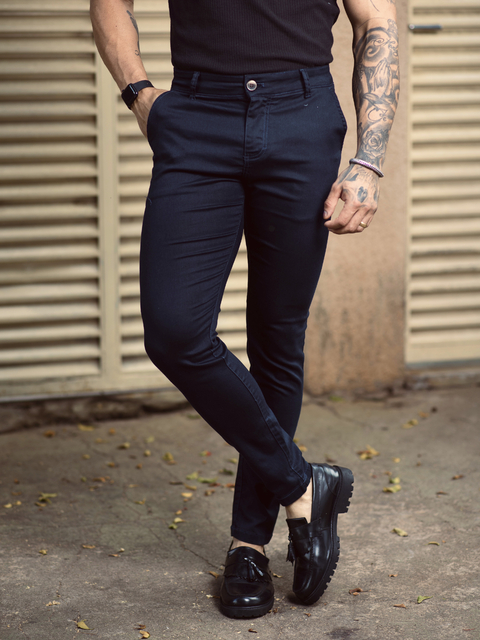 Calça Alfaiataria Istambul Azul Marinho Skinny - Conquest