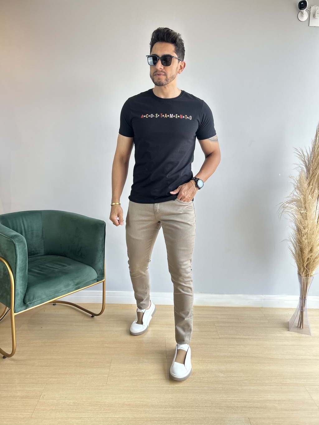 Calça Jeans Basic Caqui Skinny - Ogochi - Kamarim Patos
