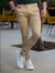 Calça Alfaiataria Skinny Amsterdã Acetinada Bege - Conquest