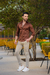 Camisa Social Slim M. Longa Acetinada Marrom Chocolate - Conquest - comprar online