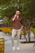 Camisa Social Slim M. Longa Acetinada Marrom Chocolate - Conquest - Kamarim Patos