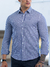 Camisa Slim Xadrez M. Longa Azul / Branco - Conquest