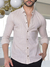 Camisa Ibiza Slim Linho Flamê Bege - Conquest