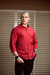 Camisa Maldivas Slim Linho Flamê Vermelho Borgonha - Gola Padre - Conquest - loja online