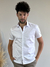 Camisa Slim Manga Curta Branca - Zip Off na internet