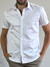 Camisa Slim Manga Curta Branca - Zip Off