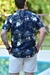 Camisa Vicose Floral Azul 1019 - PCF - loja online