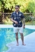 Camisa Vicose Floral Azul 1019 - PCF - Kamarim Patos