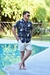 Imagem do Camisa Vicose Floral Azul 1019 - PCF