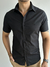 Camisa Elastano Manga Curta Preta 1010 - Acostamento