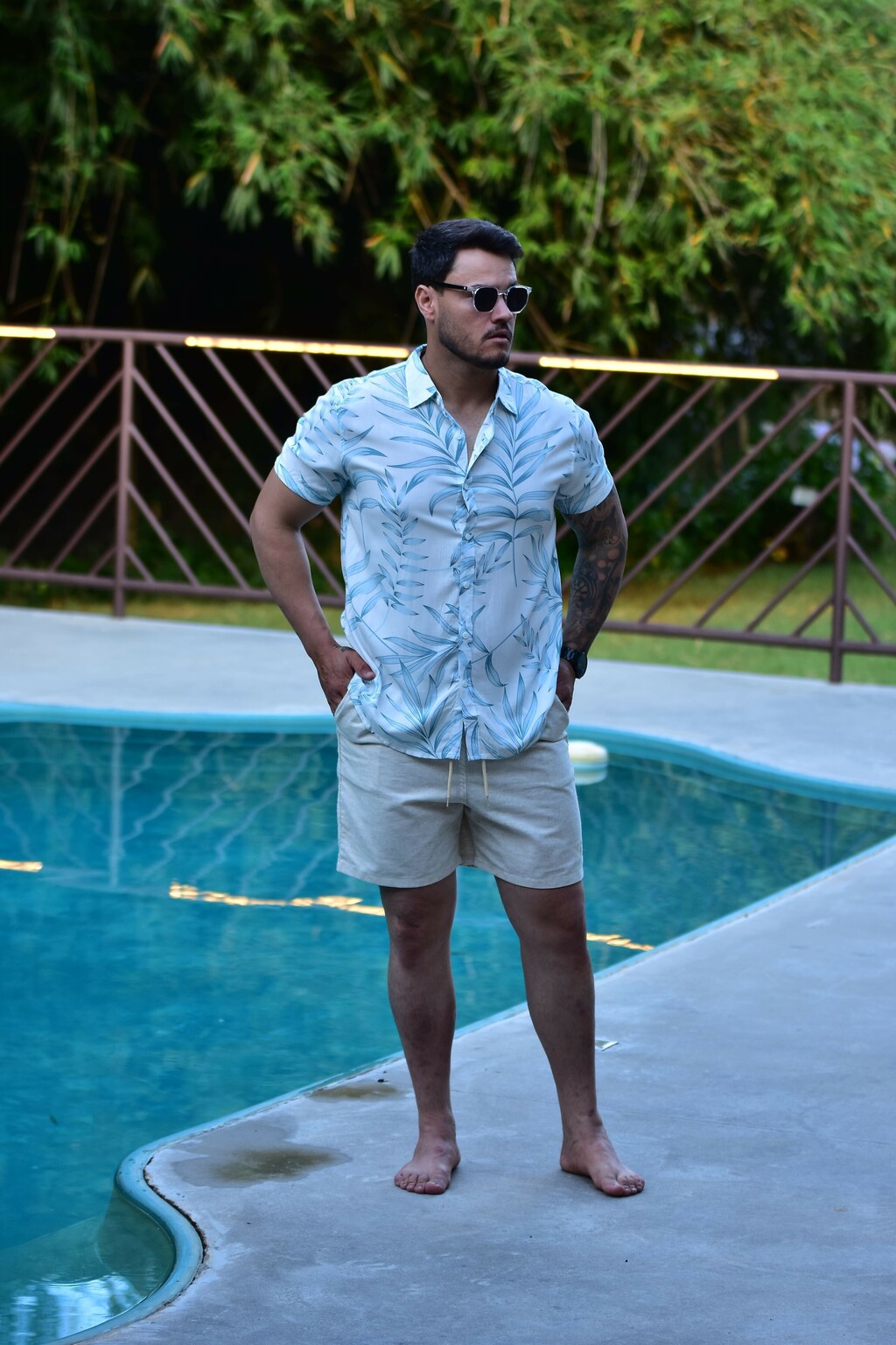 Camisa Vicose Floral Branca 1006 - PCF - loja online