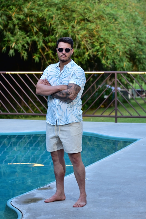 Camisa Vicose Floral Branca 1006 - PCF - comprar online