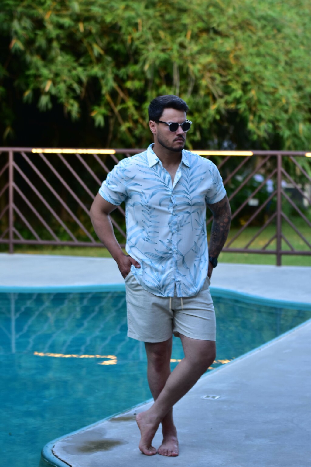 Camisa Vicose Floral Branca 1006 - PCF na internet