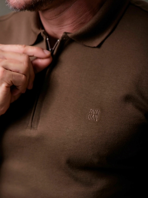 Camiseta Gola Polo Marrom - OXG - loja online