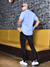Camisa Slim M. Curta Lilás - Gola Padre - Conquest - loja online