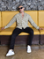 Imagem do Camisa Slim Fit Linho Xadrez Ocre - Gola Padre - Conquest