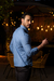 Imagem do Camisa Social Slim Oxford Azul Francia - Conquest