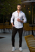 Camisa Social Maquinetada M. Longa Slim Branca 2131 - Conquest - Kamarim Patos